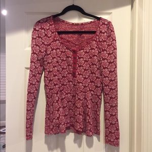 4/$25 Free people floral rose boho top size Small